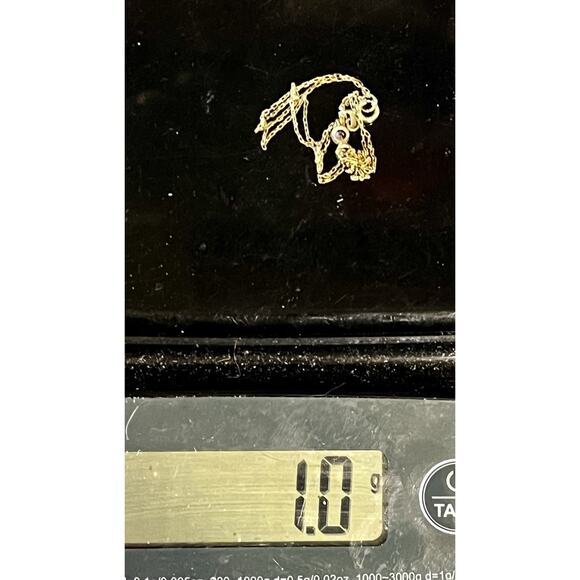 14K Gold over Sterling 2 Stone Dainty Chain Bracelet- Ruby Pink Stone Bezel Set - Picture 13 of 13